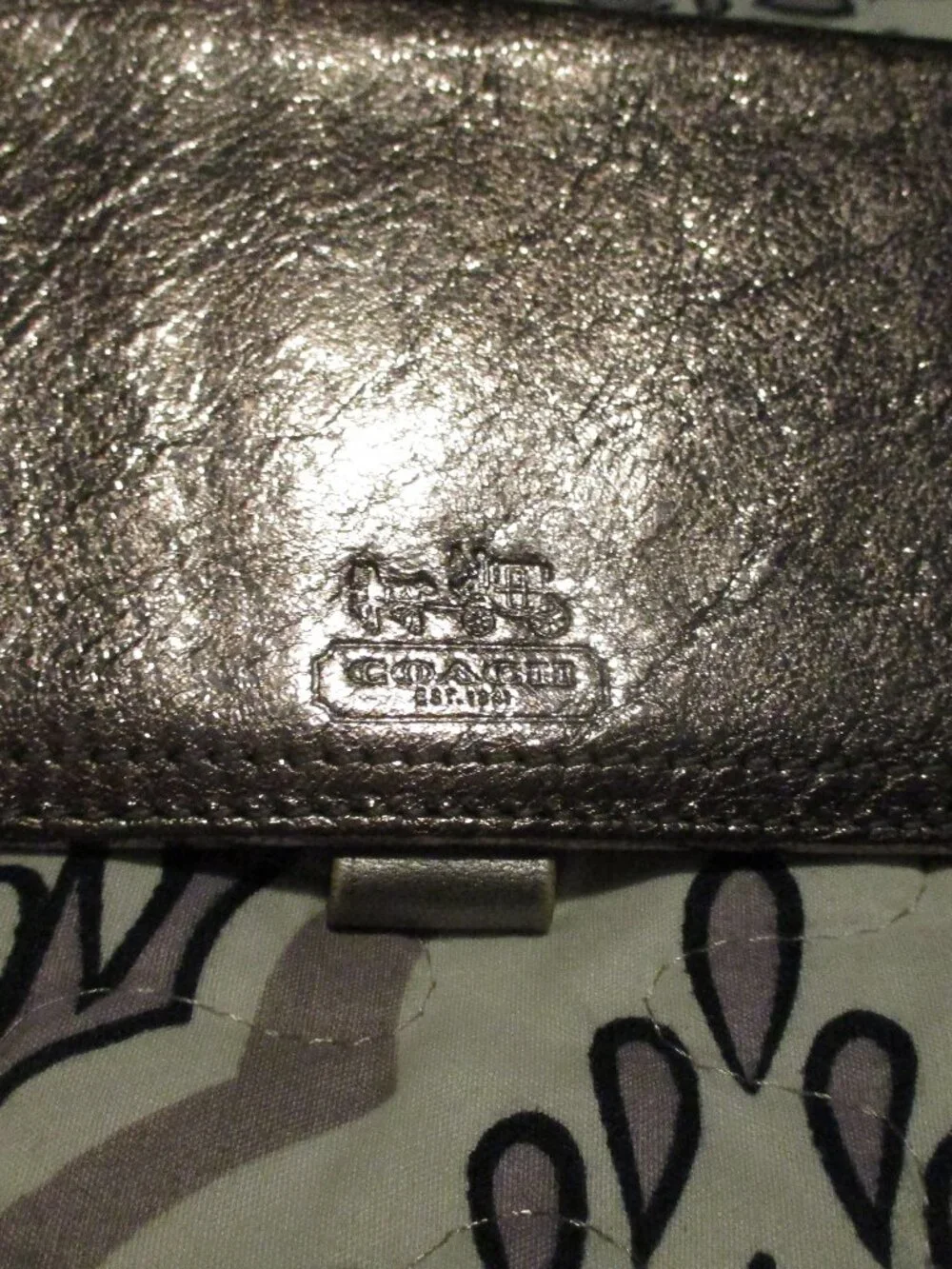 Coach Est 1941 Madison Luxury Rose Gold Trifold Wallet & Checkbook Metallic